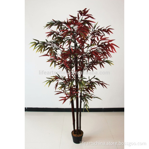 artificial tree, 6' bamboo tree, silk leaf, red bamboo, bamoo pole